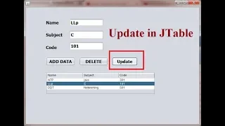 JTable in JAVA Swing | Update Selected Row From JTable