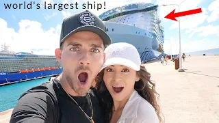Boarding The World's LARGEST Cruise Ship | Royal Caribbean's Wonder Of The Seas!