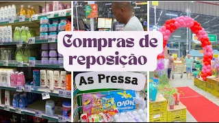 Tivemos que ir no mercado às pressas começou a faltar as coisas