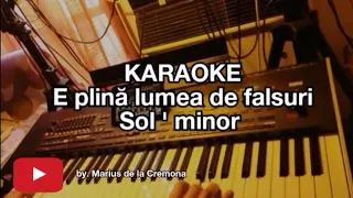 E plină lumea de falsuri (Sol  ' min) - KARAOKE (cover Narcis de la Bărbulești)