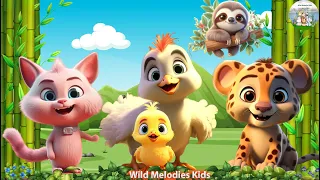 Cute Little Farm Animal Sounds: Cat, Leopard, Chicken, Kitten, Tiger - Animal Videos