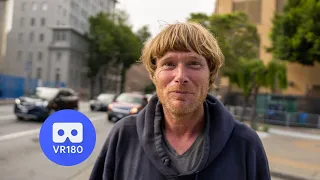 Homeless Man Panhandling in San Francisco VR180