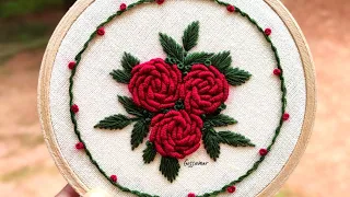 Bullion Rose Flower Embroidery