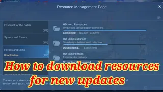 How to download resources in new updates of mobile legend