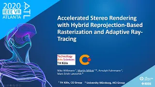 Accelerated Stereo Rendering with Hybrid Reprojection-Based Rasterization and Adaptive Ray-Tracing