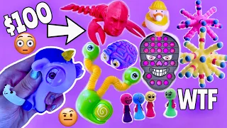 I BOUGHT THE WEIRDEST FIDGETS OFF THE INTERNET! 😱😳*SO CREEPY* Giant Fidget Haul & Pop its