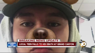 Local teen falls to his death at Grand Canyon