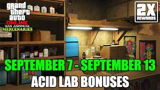 GTA ONLINE Weekly Update: Acid Lab Sell Bonuses, Returning Adversary Modes & MORE! (September 7-13)