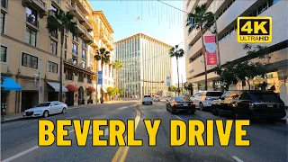 Driving entire Beverly Drive - North to South end | Los Angeles, California USA [4K UHD 60fps]