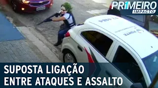 Após assalto com mascarados, polícia suspeita de ataque a carro forte | Primeiro Impacto (07/04/22)