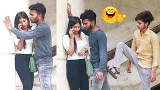 #Romantic #Accidentally hugging Prank on cute 🥰 girls | Epic Reaction 😱 | #Anshul Yadav