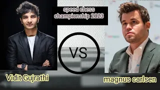Magnus Carlsen vs Vidit Gujrathi ● speed chess championship 2023