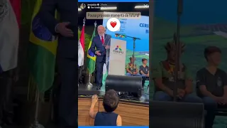 "Oi, Lula. Eu te amo!", diz criança para o presidente durante discurso em Itaipu - Veja o #shorts