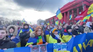 🇺🇦HIMNA UKRAJINE / National anthem of Ukraine / Гімн України на Майдані (Euromaidan 01 01 2014)