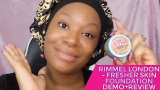 RIMMEL LONDON - FRESHER SKIN FOUNDATION DEMO+REVIEW