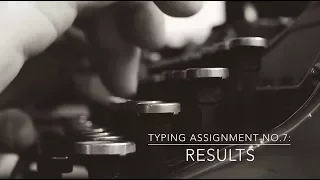 Typing Assignment No.7 - Results