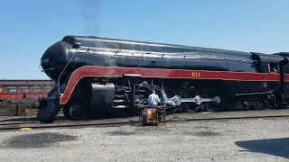 The Norfolk and Western 611 before leaving Strasburg. May 30th 2023.