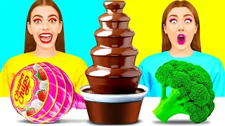 Reiches Mädchen vs Armes Mädchen Schokoladenfondue Challenge #2 von CRAFTooNS Challenge