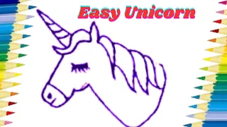 How To Draw a Unicorn Easy 🦄 / Step By Step full tutorial /