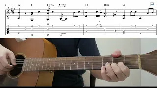 In My Life (The Beatles) - Easy Fingerstyle Guitar Playthrough Tutorial Lesson With Tabs