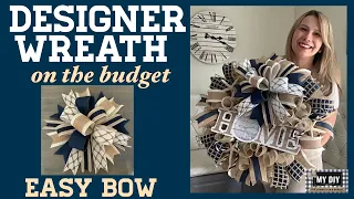 DESIGNER WREATH WITH A BIG BOW | DECO MESH WREATH TUTORIAL | BESTIE BOW TUTORIAL | NAUTICAL WREATH