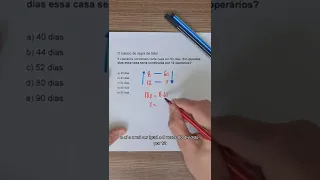 Regra de três inversamente proporcional!