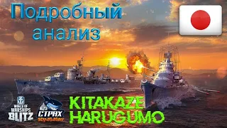 WOWS BLITZ ФЛОТ СТРАХ: Подробный Анализ Kitakaze и Harugumo