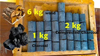 Homemade briquettes compressed charcoal