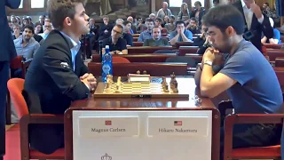 AMAZING ENDGAME!! Magnus Carlsen vs Hikaru Nakamura || Blitz chess 2017