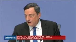 Draghi: Debt Relief for Greece Is 'Uncontroversial'