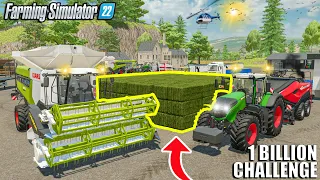 This is HOW I Turned 583.000 LITERS of HEMP into FIBERS | 1 BILLION Challenge | Farming Simulator 22