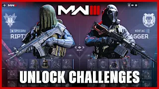ALL MW3 Operator Unlock Challenges! (How to Unlock Modern Warfare 3 Operators)