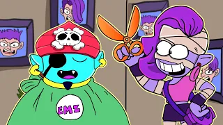 Brawl Stars Animation #49 / EMZ Hair Dresser part 6 /  Gene, Mecha Crow, Sandy