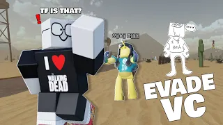 EVADE VC IS ACTUALLY WEIRD | Roblox Evade VC Funny Moments