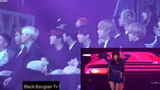 REACTION 방탄 소년들 BTS TO 블랙 핀크 BLACKPINK GDA 2K18 ( Jennie Focus)