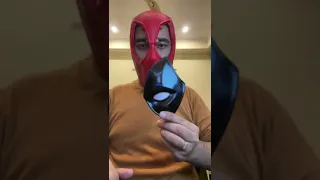 3D printed Deadpool Cosplay helmet with different eyes / expressions