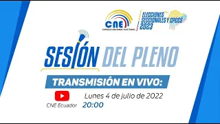 SESIÓN ORDINARIA NRO. 47-PLE-CNE-2022 (Virtual)