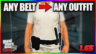 *NEW* How To Get ANY BELT On ANY Outfit In GTA 5 Online 1.65! NO TRANSFER (GET COP BELT) SOLO