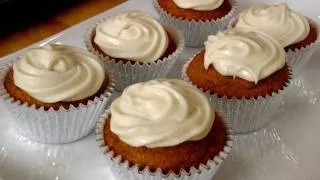 Pumpkin Cupcakes - Recipe by Laura Vitale - Laura in the Kitchen Episode 202