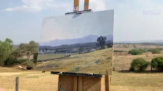 Australian Landscape Painting, Golden Summer Haze