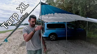 Quechua Tarp XL - as an awning/markise from Decathlon