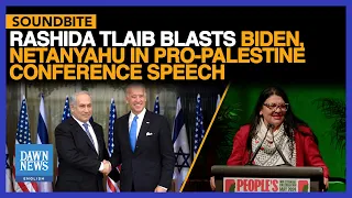 Rashida Tlaib Blasts Biden and Netanyahu in Pro-Palestine Speech | Dawn News English