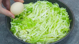 Cabbage, Sweet potatoes with eggs tastes better than meat! Simple and delicious! Cabbage recipes!