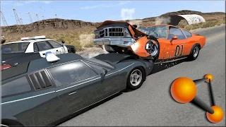 BeamNG Drive Dukes of Hazzard Crashes, Jumps & Stunts #2 - Insanegaz