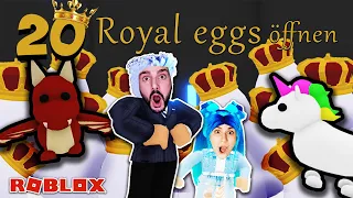 ENDLICH EIN EINHORN?! Papa Kaan & Baby Dania öffnen 20 Royal Eggs! [Roblox Deutsch]
