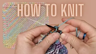 Learn to knit a dishcloth in 20 minutes! (for ABSOLUTE BEGINNER!)