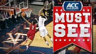 Justin Anderson's Block Leads To Joe Harris 3-Pointer For UVA | ACC Must See Moment
