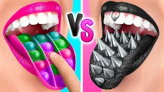 LIEBES VS BÖSES EINHORN KOCH-BATTLE || Coole Regenbogen-Snack-Hacks und Gadgets auf 123 GO! FOOD