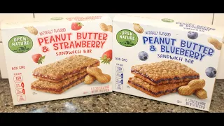 Open Nature Sandwich Bar: Peanut Butter & Strawberry and Peanut Butter & Blueberry Review