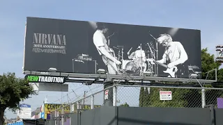 Nirvana 30th Anniversary Nevermind Billboard Kurt Cobain Los Angeles California USA September 2021